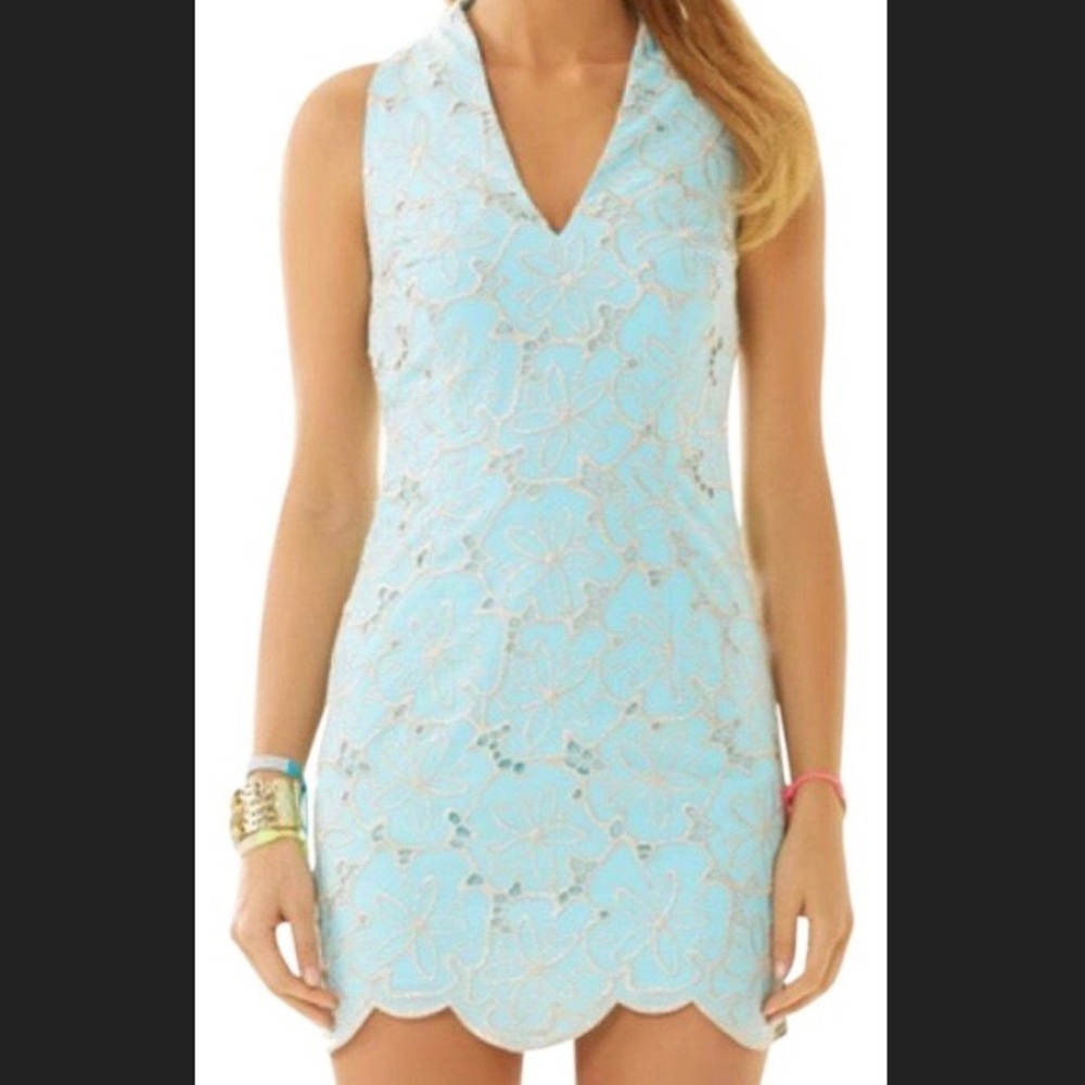 NWT LILLY PULITZER Estella Shift 10 Skye Blue
